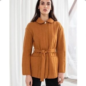 & other stories quilted textured jacket